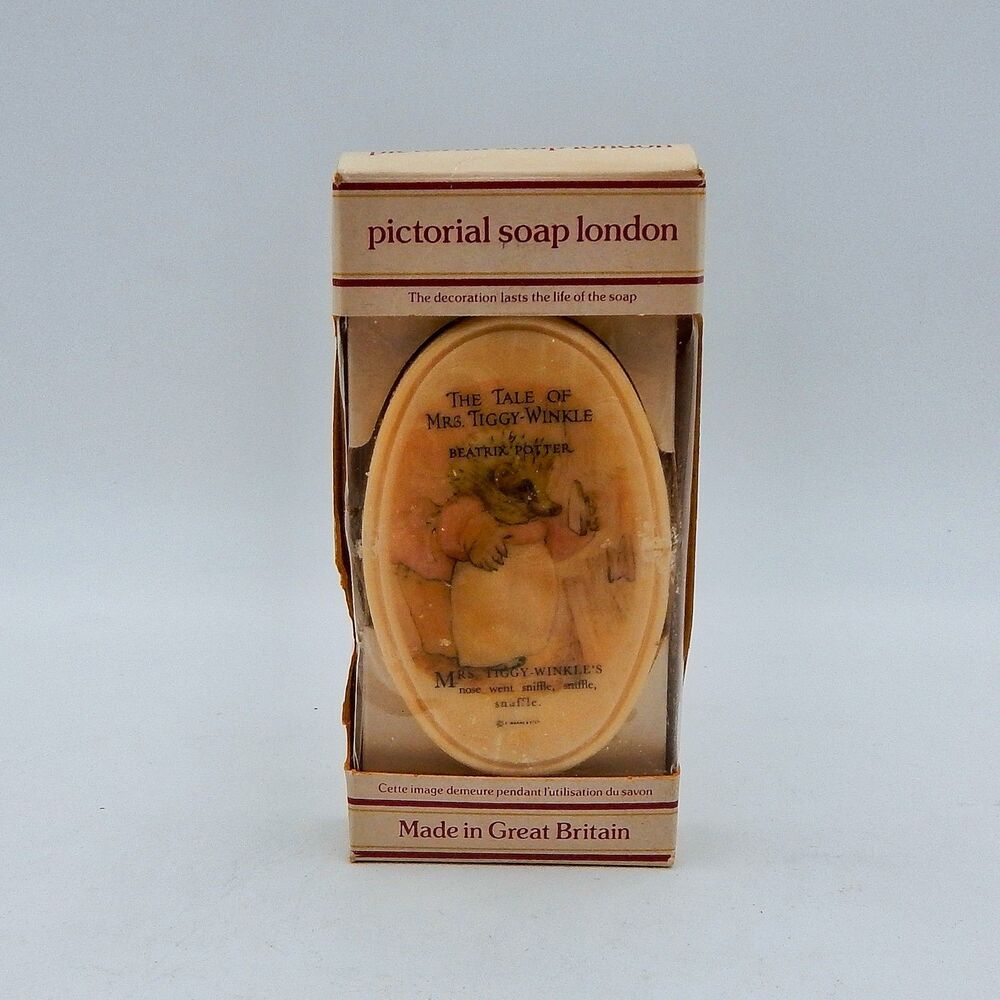 Vintage Beatrix Potter Mrs Tiggy-Winkle Boxed Pictorial Soap Great Britain